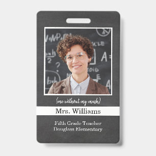 Custom Teacher Photo ID Badge for school classroom
