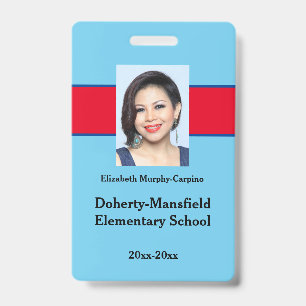 Custom Teacher Photo ID Badge – School Security