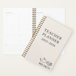 Custom Teacher Planner 2025–2026 – Personalized