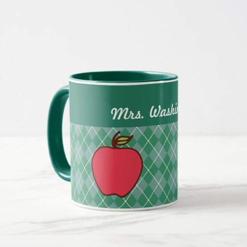Custom Teachers Apple Coffee Mug Gift