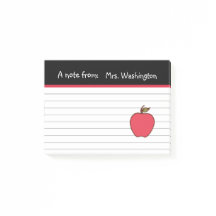 Custom Teacher's Apple Post It Notes Gift