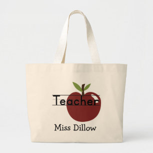 Custom Teachers Apple Tote Bag