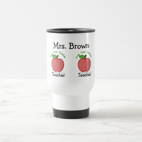 Custom Teachers Apple Travel Mug