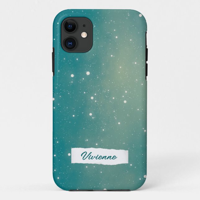 Custom Teal Aqua Blue iPhone Case (Back)