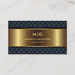 Custom Teal Blue Green And Gold Professional Business Card