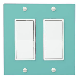 Custom Teal Green Blue Photo Artwork Double Rocker Light Switch Cover
