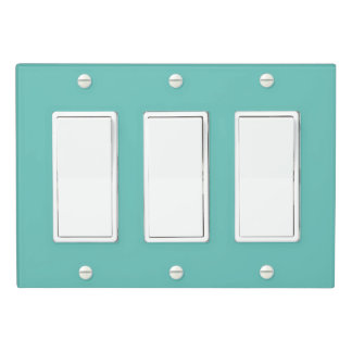 Custom Teal Green Blue Photo Artwork Triple Rocker Light Switch Cover
