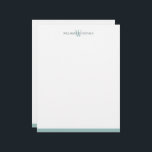 Custom Teal Letterhead<br><div class="desc">Available in other colors</div>