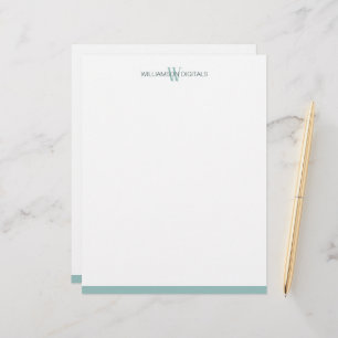 Custom Teal Letterhead