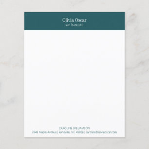 Custom Teal Professional Small Business Stationery