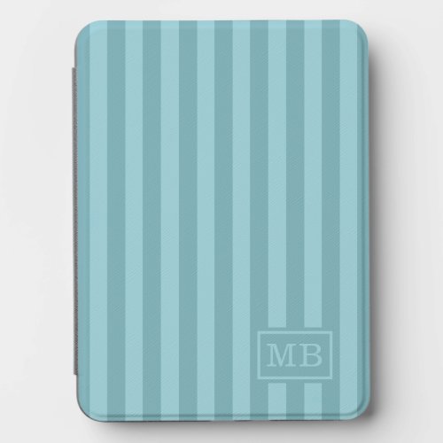 Custom Teal Seafoam Ocean Blue Green Striped Kindle Cover