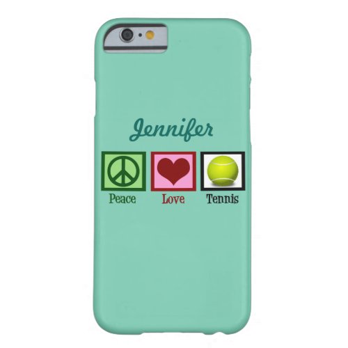 Custom Teal Tennis Barely There iPhone 6 Case