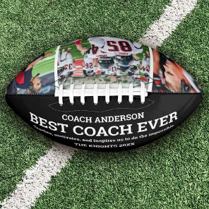 Custom Team Best Coach Ever Photo Collage Football