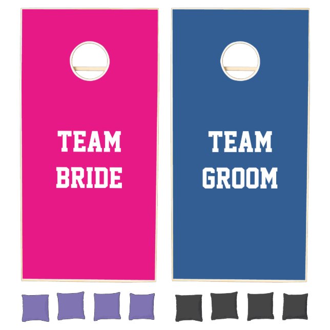 Custom team bride and groom cornhole set (Set)