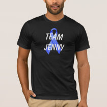 CUSTOM Team Cancer Blue Ribbon Shirt
