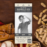 Custom Team Colors Sporting Event Ticket Birthday Invitation<br><div class="desc">Customize all the colors and fonts on this vintage inspired birthday ticket.</div>