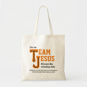 Custom TEAM JESUS Christian Tote Bag