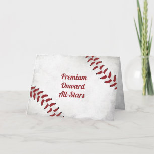 Custom Team Name Birthday Large Grunge Baseball Card