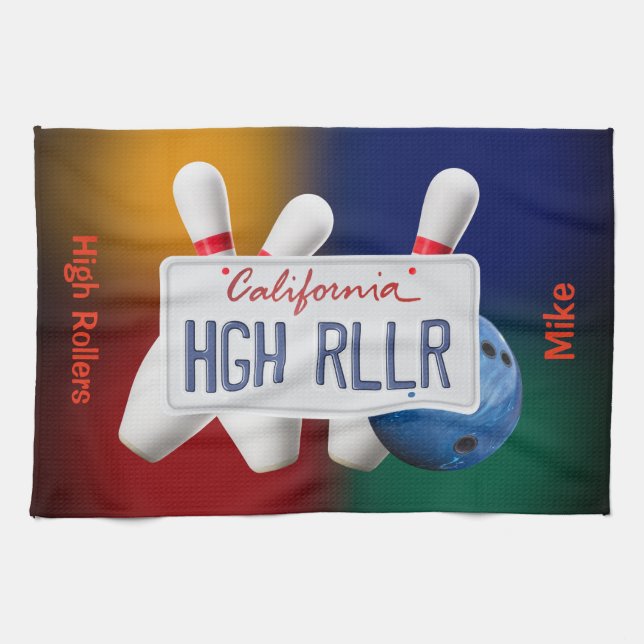 Custom Team Name Bowling Towels (Horizontal)