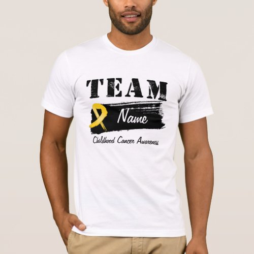 Custom Team Name _ Childhood Cancer T_Shirt