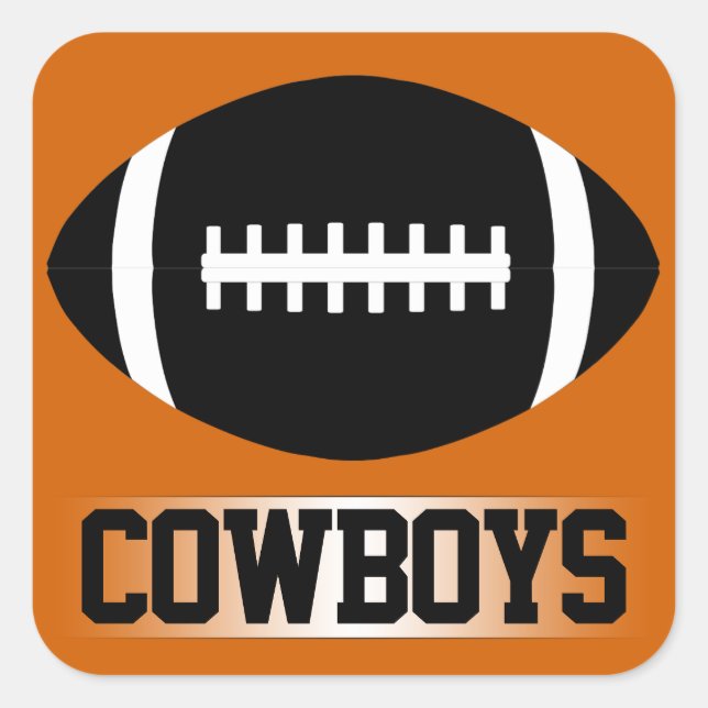 Custom Team Name & Color Football Sports Stickers (Front)