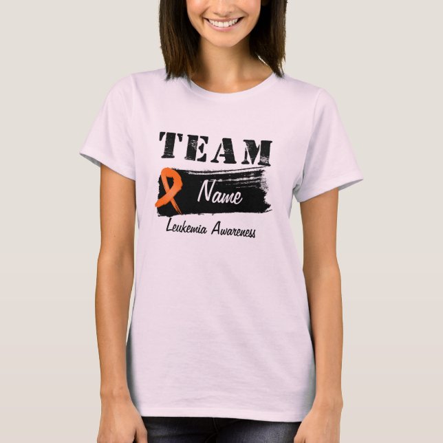 Custom Team Name - Leukemia T-Shirt (Front)