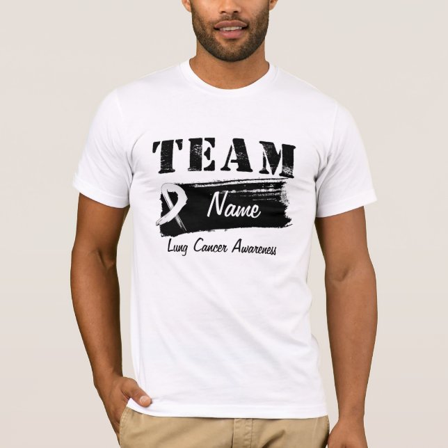Custom Team Name - Lung Cancer T-Shirt (Front)