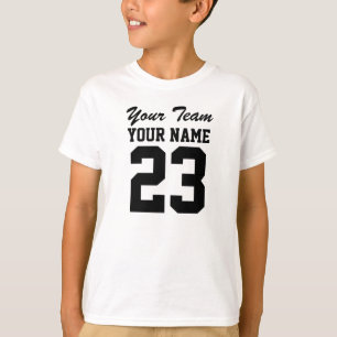 Custom Team Name Number Kids Sports Jersey T-Shirt