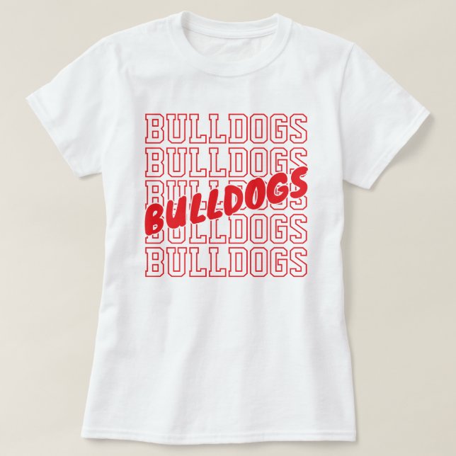 Custom Team Name On Repeat - School Spirit T-Shirt (Design Front)
