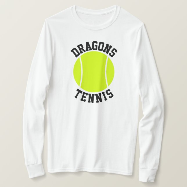 Custom Team Name or Text Women's Tennis T-Shirts (Design Front)