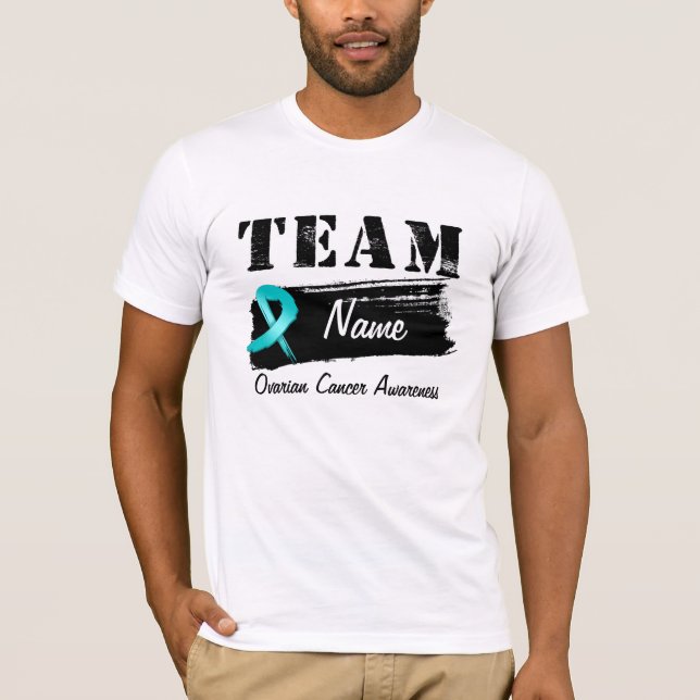 Custom Team Name - Ovarian Cancer T-Shirt (Front)