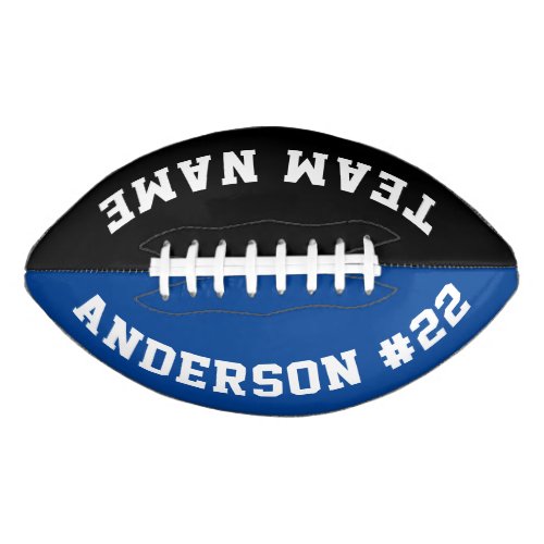 Custom Team Name Player Name and Number Football