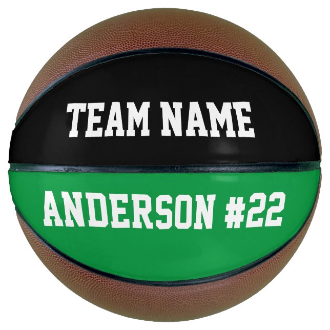 Custom Team Name, Player Name, Number and Color Basketball (Front)