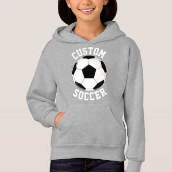 Custom Team  Player  Number & Color Soccer Player Hoodie by SoccerMomsDepot at Zazzle