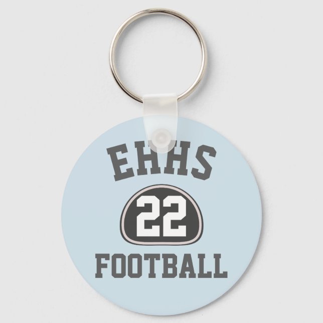Custom Team Pride Team Name and Number/Class Year Keychain (Front)