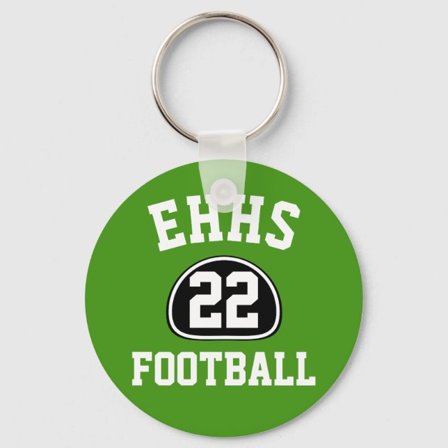 Custom Team Pride Team Name and Number/Class Year Keychain (Front)