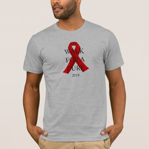 Custom Team Templates for HIV AIDS Walk T_Shirt