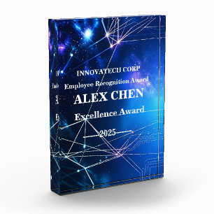 Custom Tech Corporate Acrylic Award Employee Recog