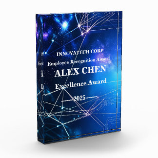 Custom Tech Corporate Acrylic Award Employee Recog