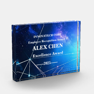 Custom Tech Corporate Acrylic Award Employee Recog