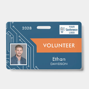 Custom Technology Summit Volunteer Photo ID Badge