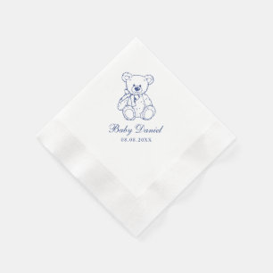 Custom Teddy Bear Baby Shower Napkins