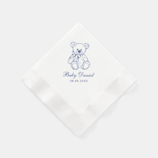 Custom Teddy Bear Baby Shower Napkins