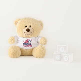 custom Teddy Bear - USA Fireball Football Jersey