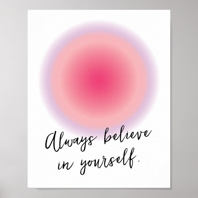 Custom Teen Girl Positive Inspirational Quote Poster (Front)