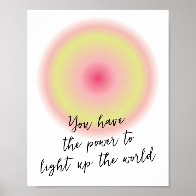 Custom Teen Girl Positive Inspirational Quote Poster (Front)