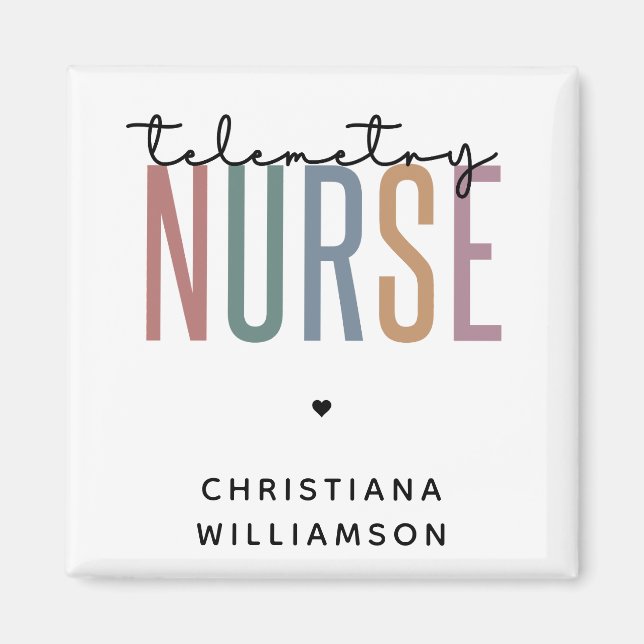 Custom Telemetry nurse Telemetry Nursing Gifts Magnet (Front)