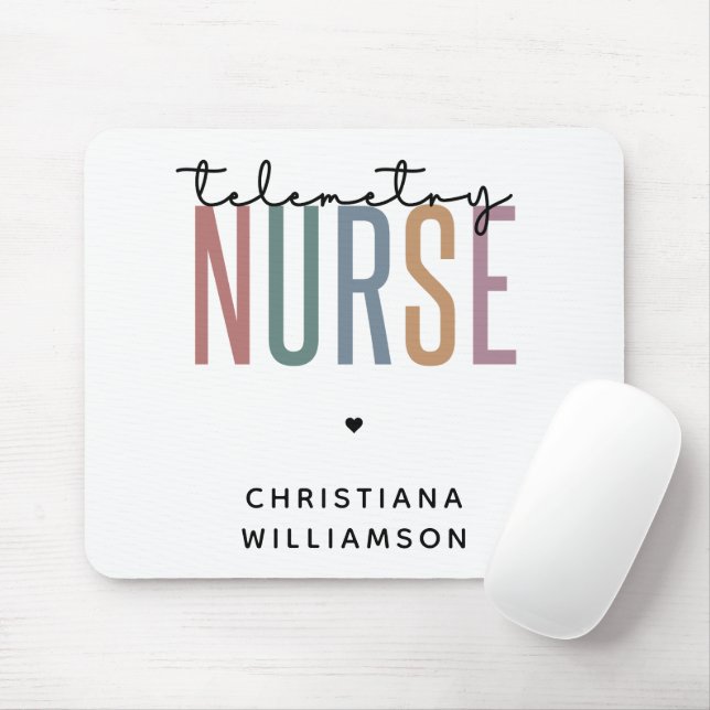 Custom Telemetry nurse Telemetry Nursing Gifts Mouse Pad (With Mouse)