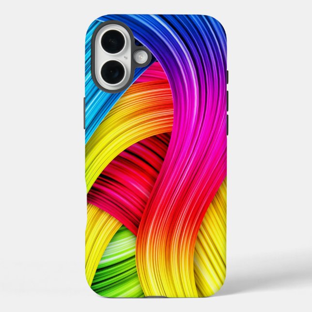 Custom Template Abstract Wavy Pattern Case-Mate iPhone Case (Back)