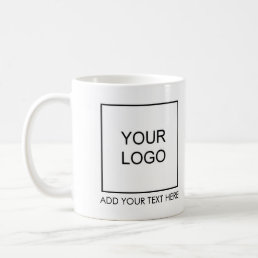 Custom Template Add Business Company Logo Text Coffee Mug